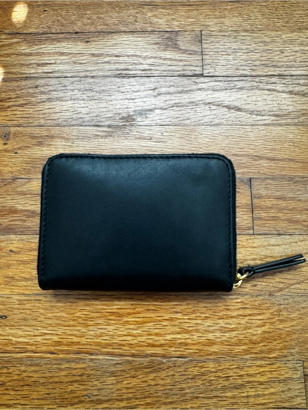 FEED projects black leather zip wallet